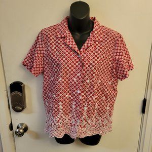 Alfred Dunner Button Down Short Sleeve